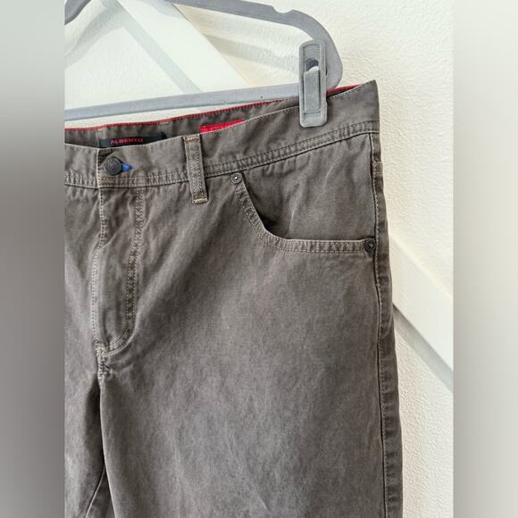 Alberto Brown Stone Modern Fit Vintage Twill Stretch Straight Jeans size 40x34 - Picture 3 of 11